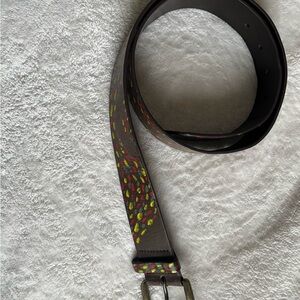 Signature by Levi Strauss Black Belt hand painted accent